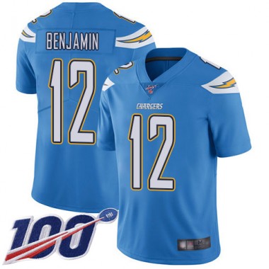 Los Angeles Chargers NFL Football Travis Benjamin Electric Blue Jersey Men Limited 12 Alternate 100th Season Vapor Untouchable